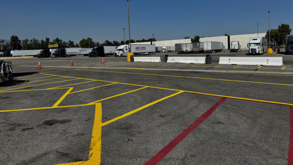 Line Striping Work for TravelAmerica and Petro in Ontario, CA