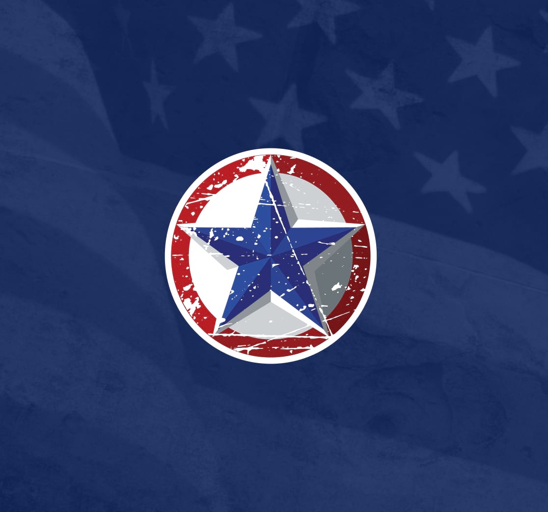 g-force star branding on american flag background