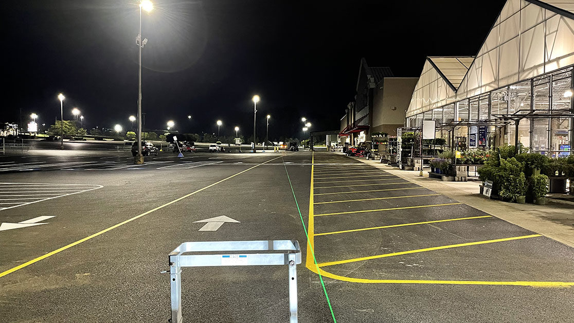 Lowe’s Parking Lot Striping and Bollard Installation Project image