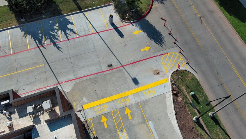 fire lane markings for chick-fil-a
