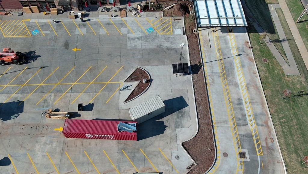 chickfila drive thru line markings