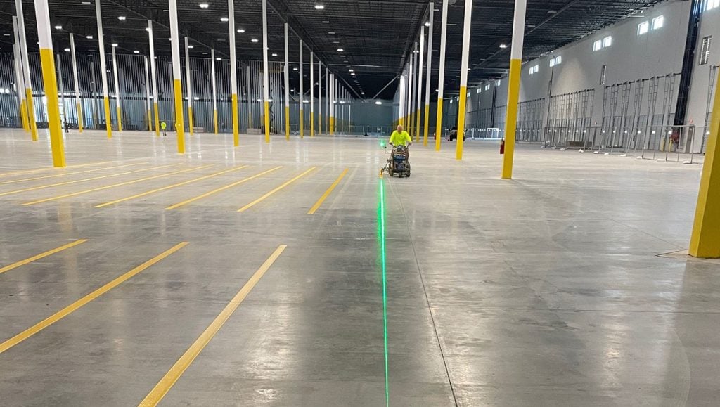 graco laser line striping machines in action