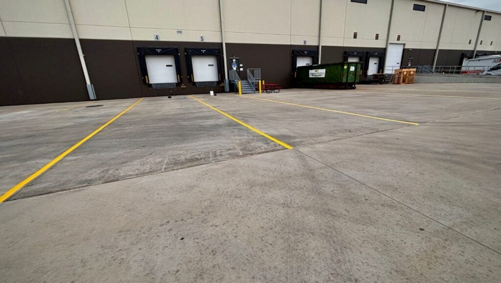 Rexel USA parking lot freshly painted