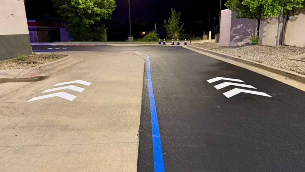 Line Striping Service for 7 Brew Coffee in Carbondale, IL
