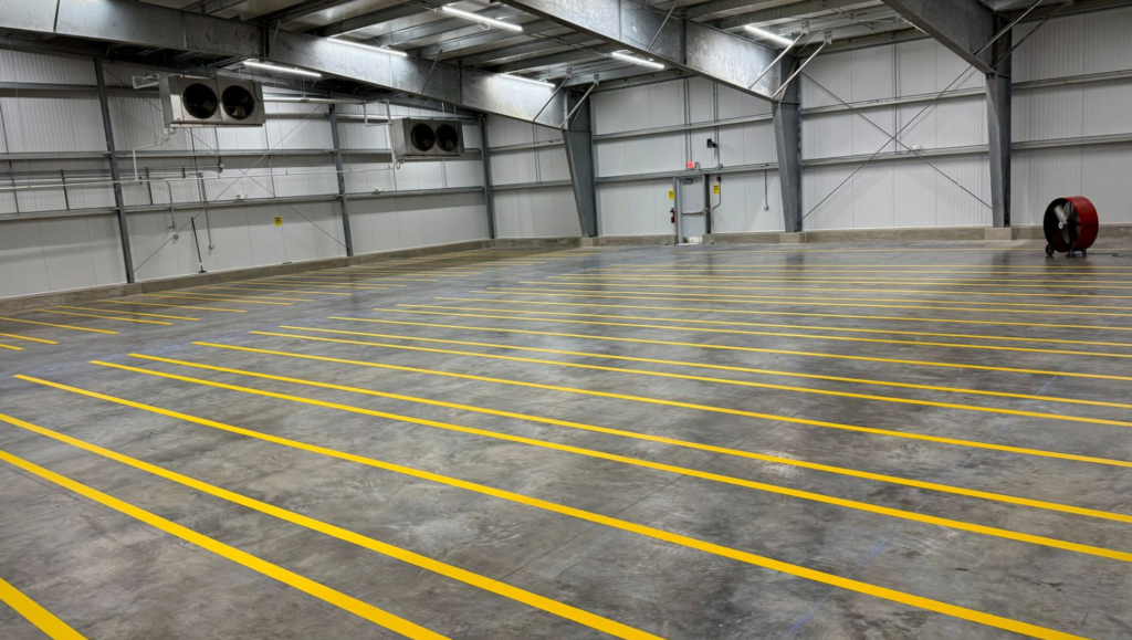 Line Striping for Biosecure Production Facility in Hawk Point, MO