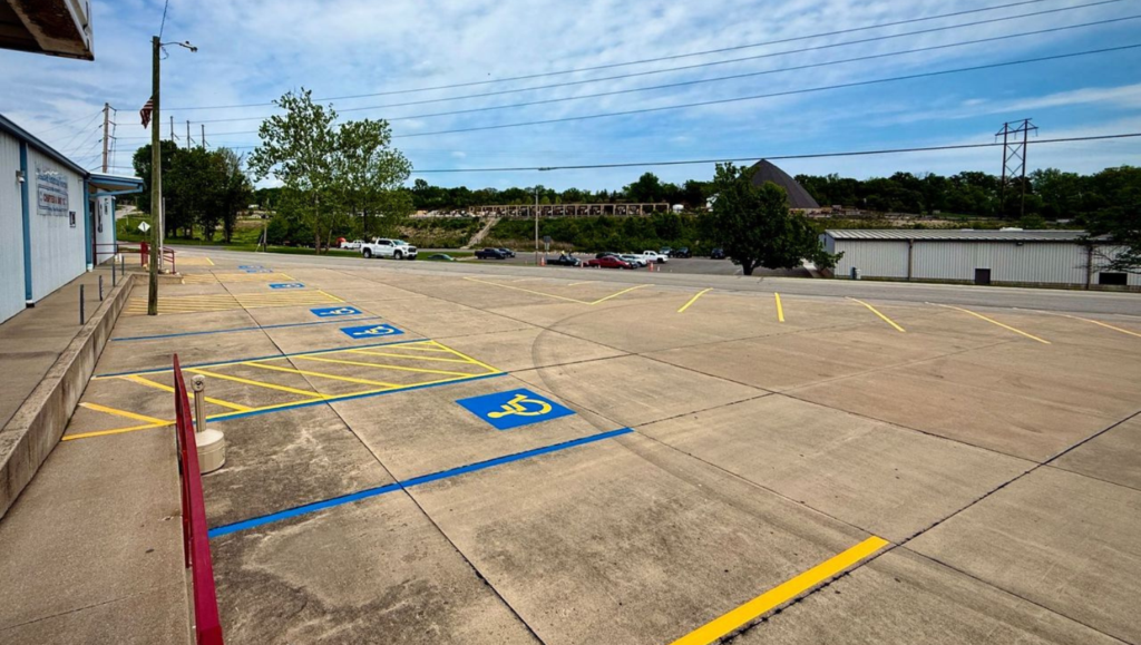 Line Striping for Disabled American Veterans in Jefferson City, MO