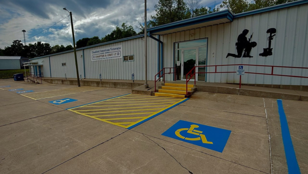 Line Striping Project for Disabled American Veterans in Jefferson City, MO