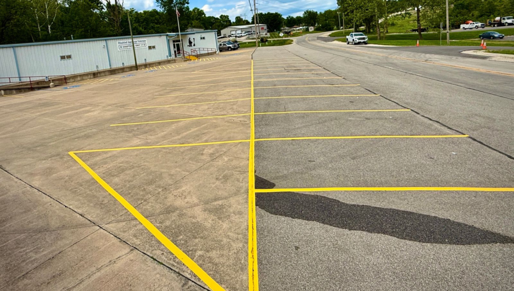 Line Striping Work for Disabled American Veterans in Jefferson City, MO