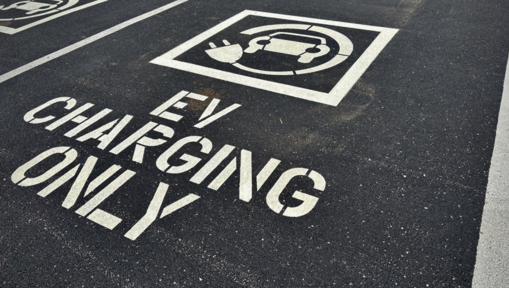EV Charging Bay Markings for Newbold BMW in O'Fallon, IL