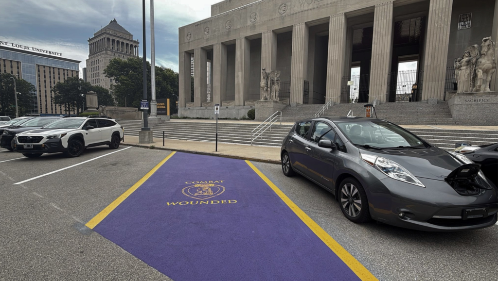 Line Striping Painting for Soldiers Memorial Military Museum in St. Louis, MO