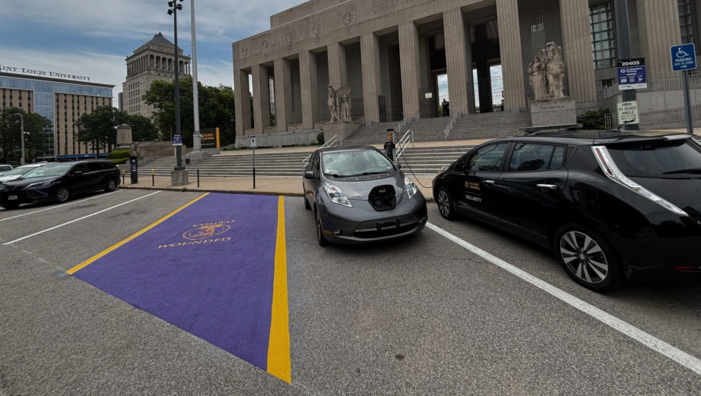 Line Striping Project for Soldiers Memorial Military Museum in St. Louis, MO