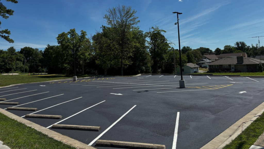 Line Striping Service for the Missouri University of Science and Technology in Rolla, MO