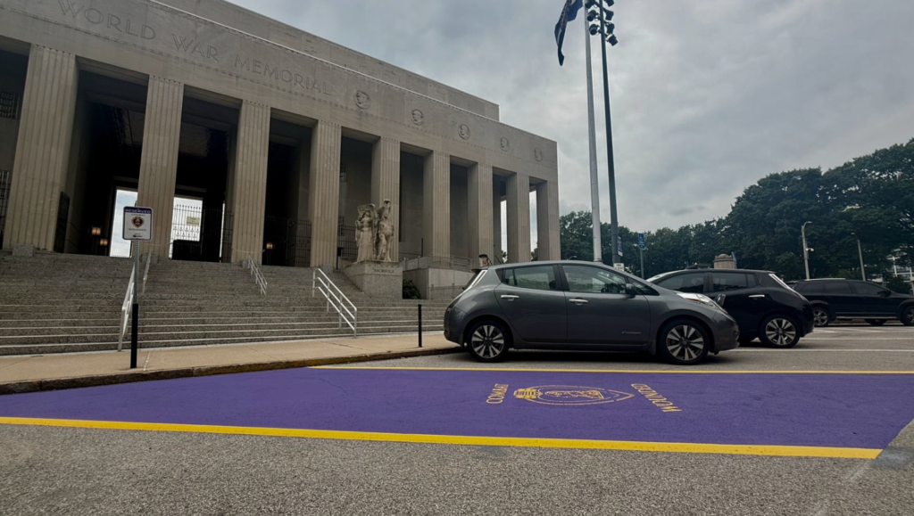 Line Striping Service for Soldiers Memorial Military Museum in St. Louis, MO