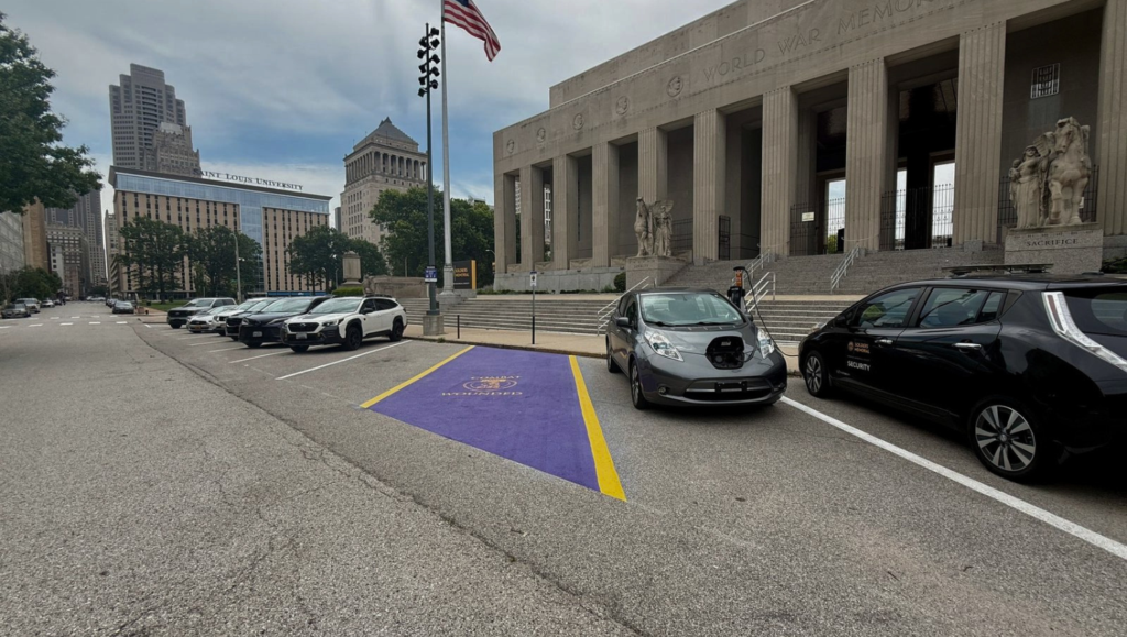 Line Striping Work for Soldiers Memorial Military Museum in St. Louis, MO