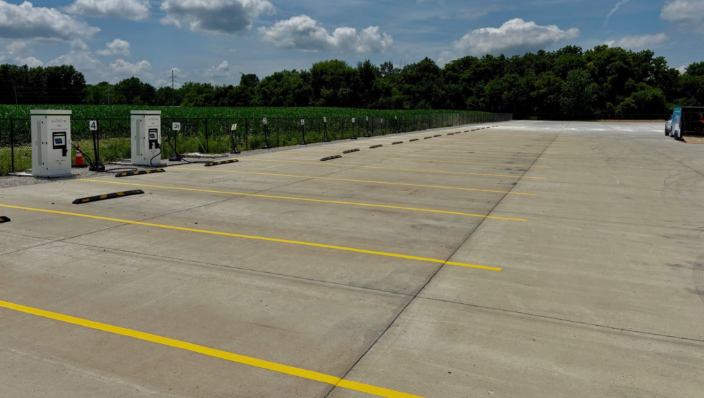 Line Striping Job for Triad Community Unit School District in Troy, IL