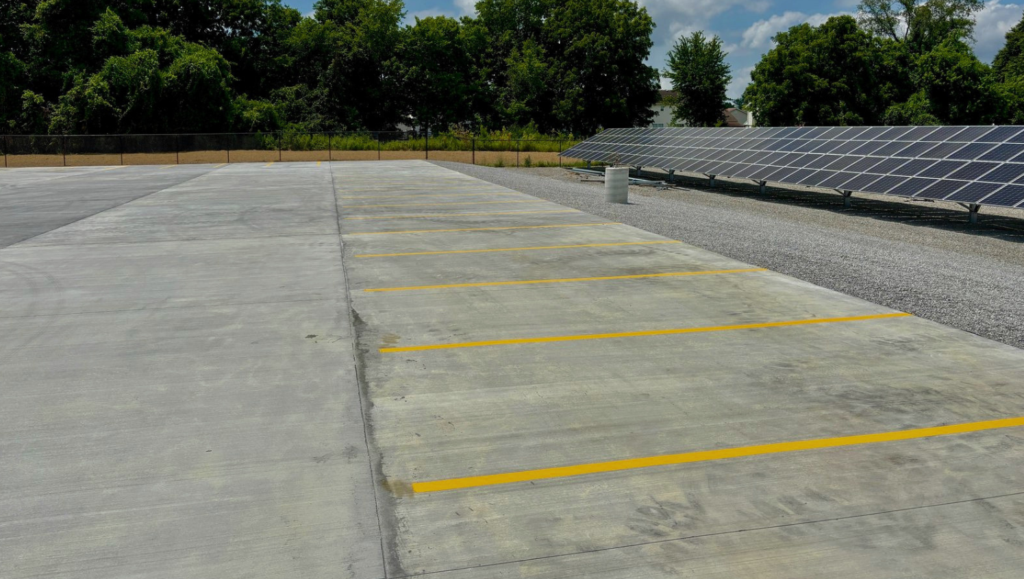 Line Striping Project for Triad Community Unit School District in Troy, IL