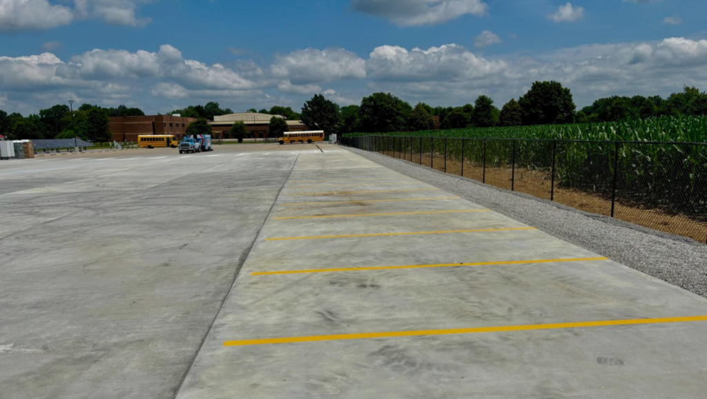 Line Striping for Triad Community Unit School District in Troy, IL