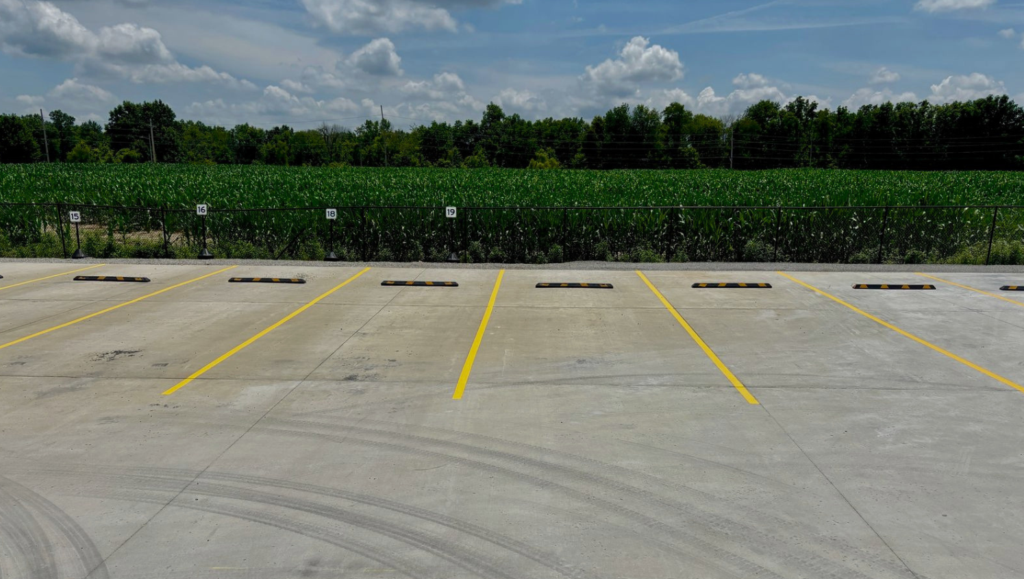 Line Striping Work for Triad Community Unit School District in Troy, IL
