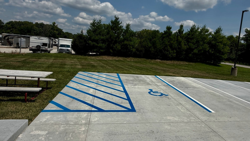 Line Striping Work for New Melle Fire Protection District in Defiance, MO