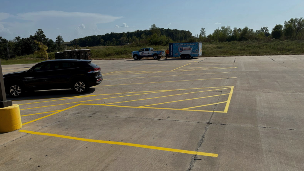 Line Striping Project for Tractor Supply Co. in Columbia, MO