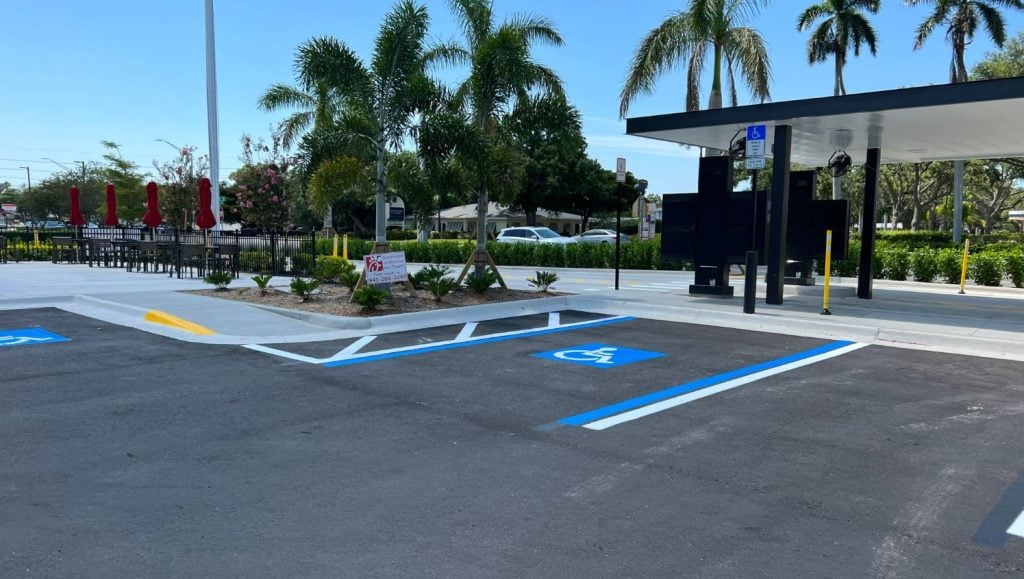 ada parking lot striping for brandenton, fl chick-fil-a