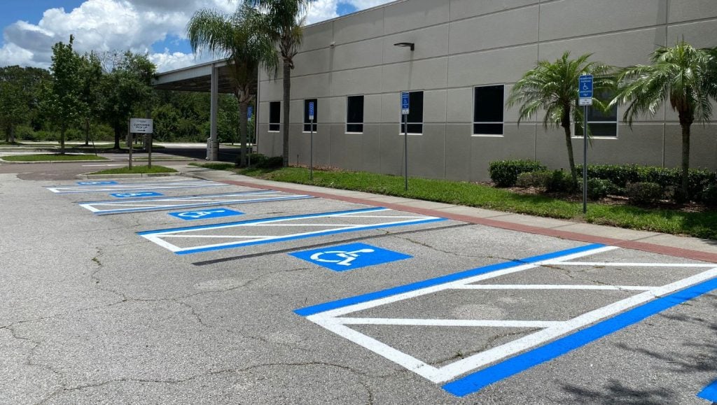 ada parking lot striping in brandon, fl