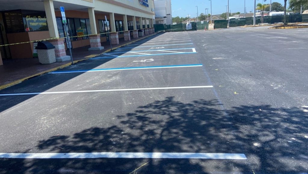 ada parking lot striping in springhill, fl