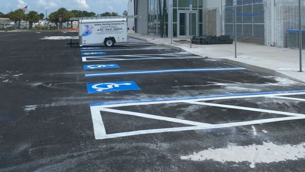 ada parking striping in venice, fl