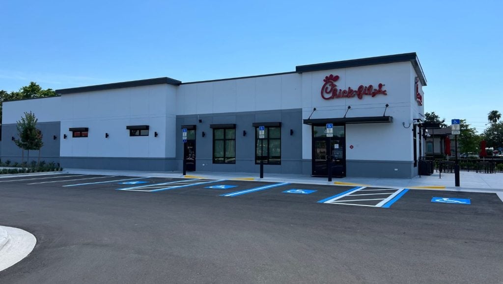 ada stall markings for bradenton, fl chick-fil-a