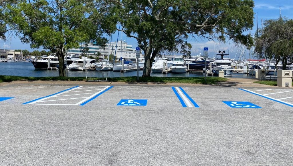 ada striping at usf st petersburg