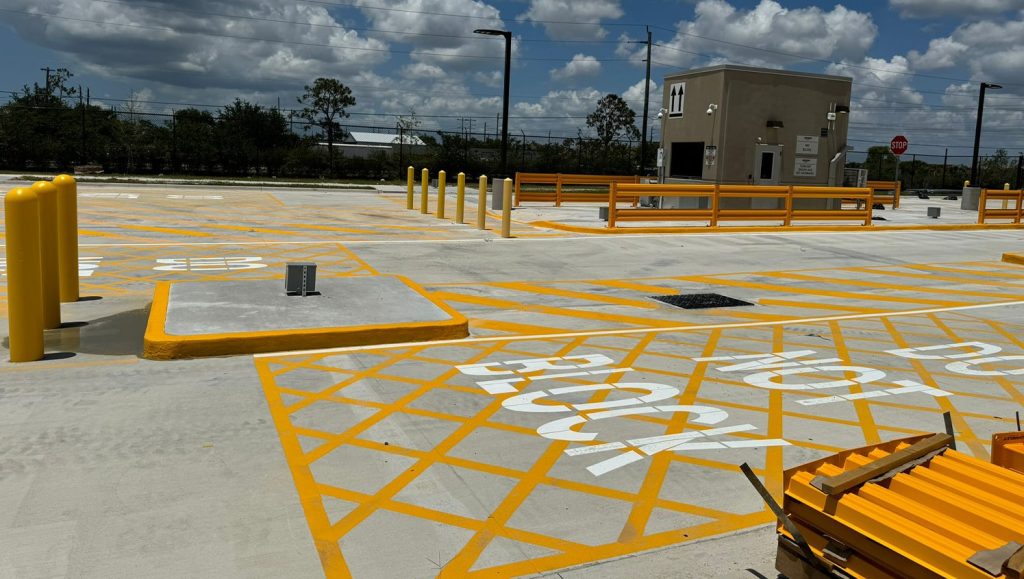 do not block painting on parking lot for amazon