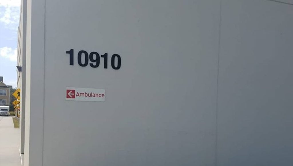 ambulance signage at tampa hospital