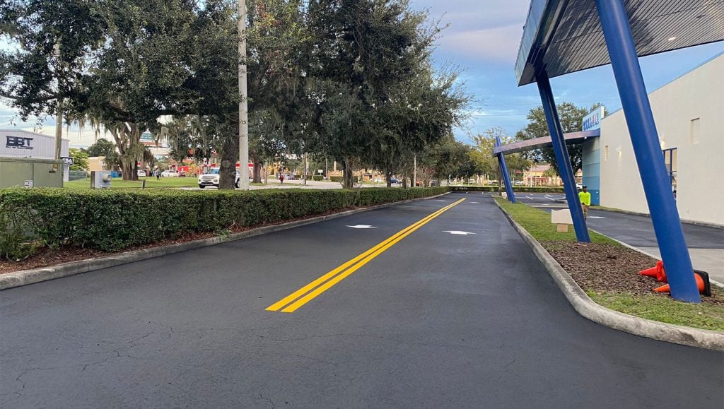 parking lot painting in Lakeland, FL