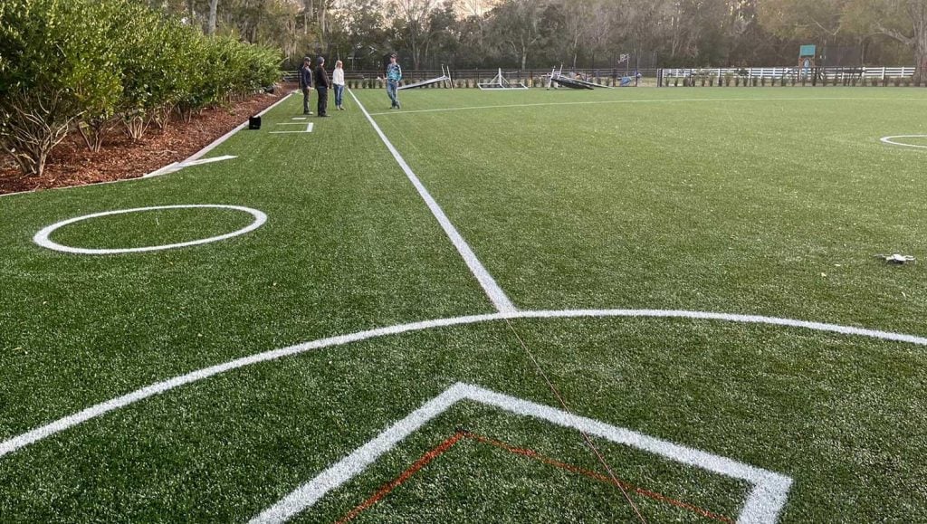 athletic field marking in Hudson, FL