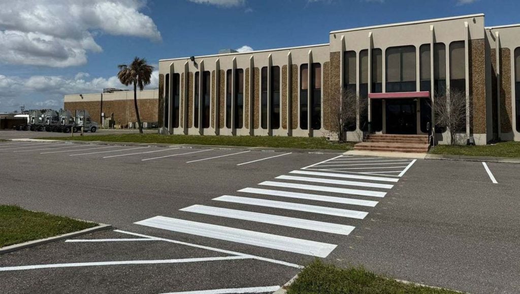 business line striping project in Tampa, FL