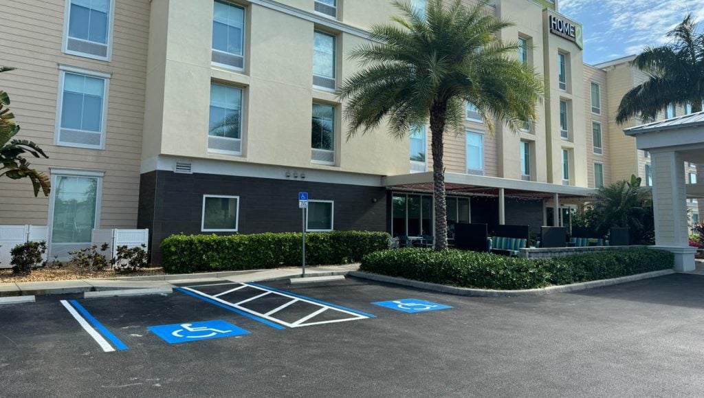 ada compliance parking spots for apartment complex parking lot