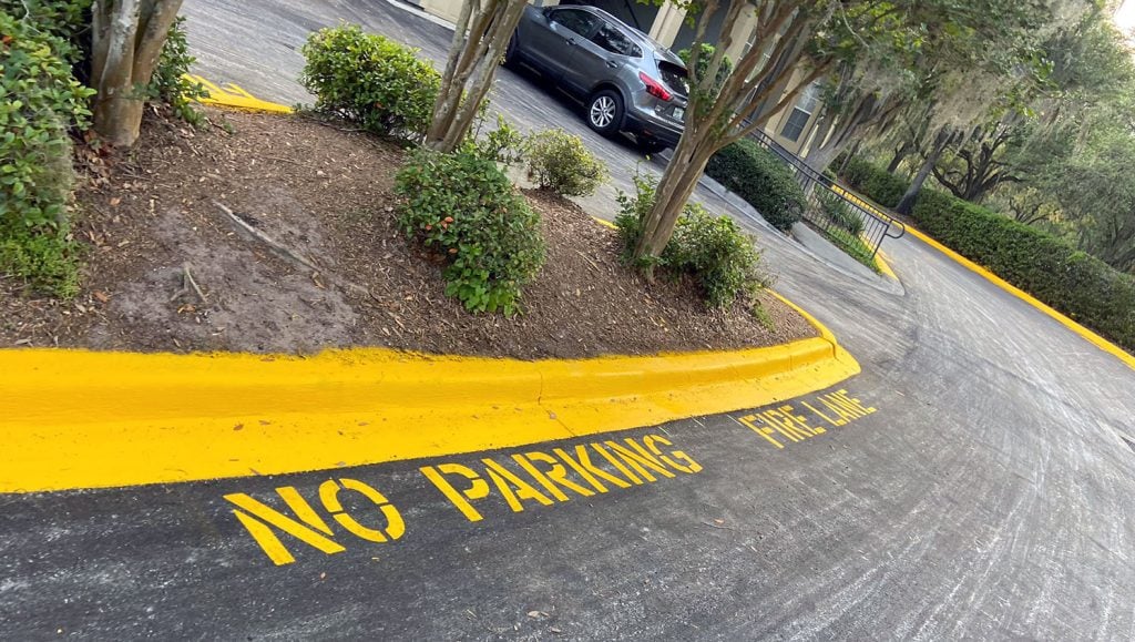 fire lane curbing