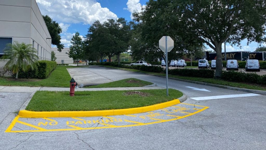 fire lane markings in brandon, fl