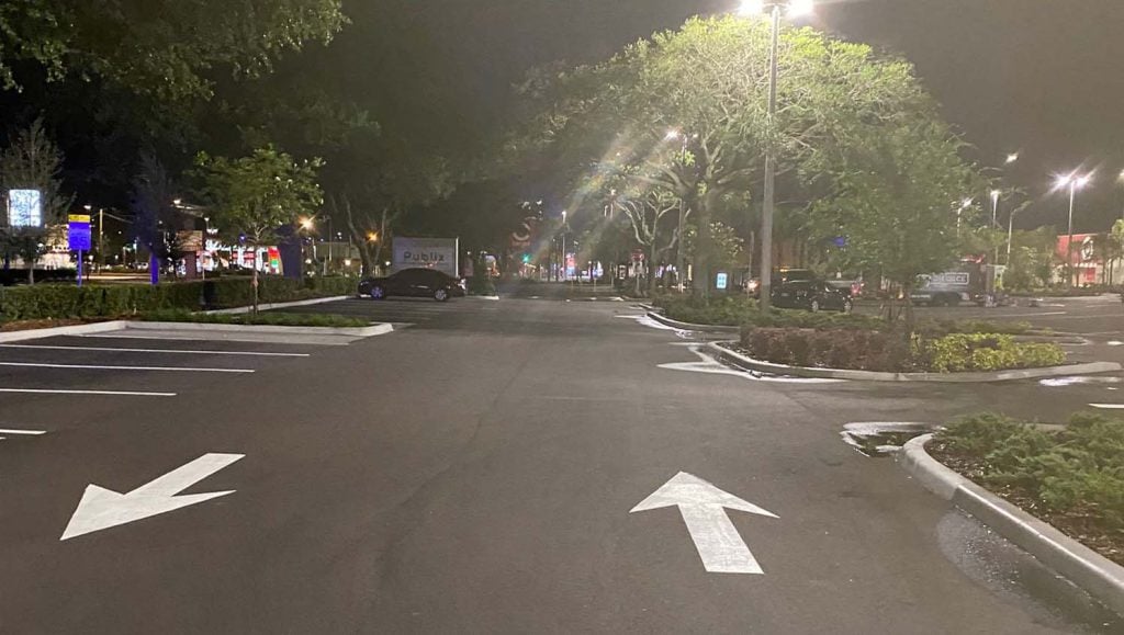 a restriped crosswalk