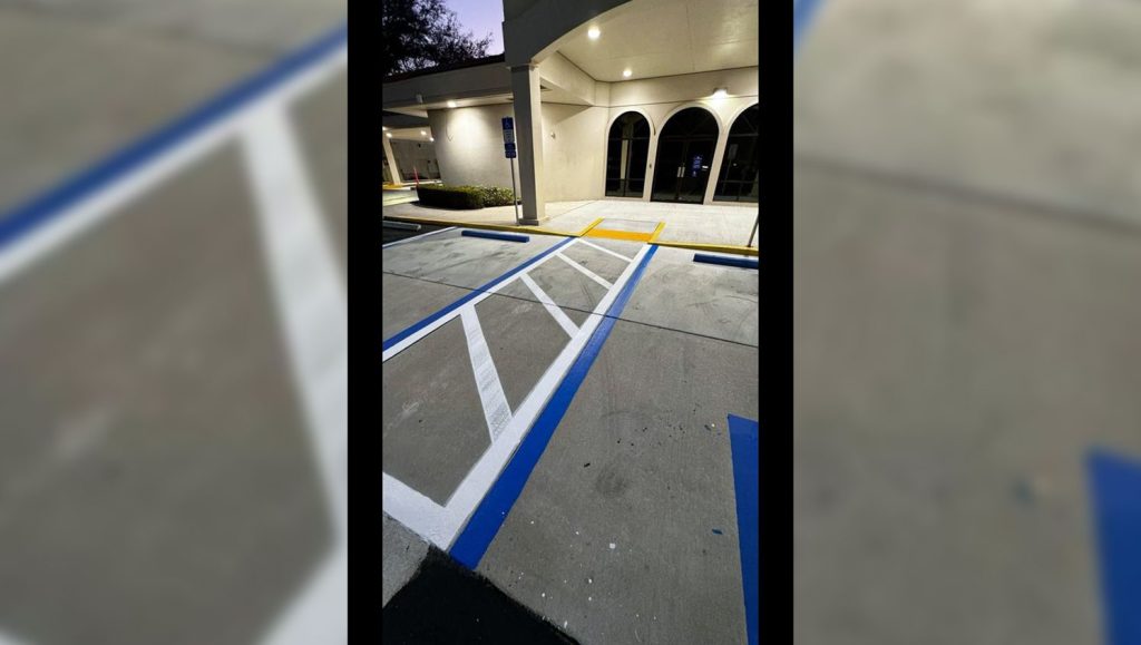 parking lot painting in Naples, FL