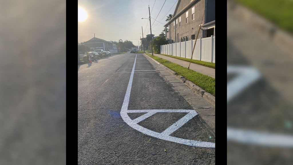 parking lot painting in hyde park tampa