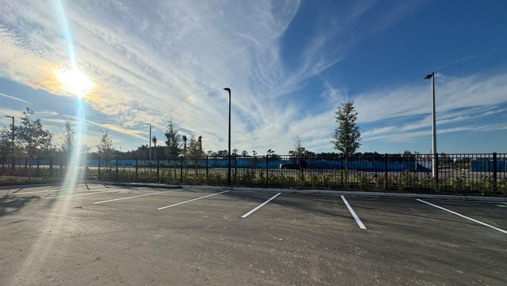 parking spots freshly painted for Apartment Complex