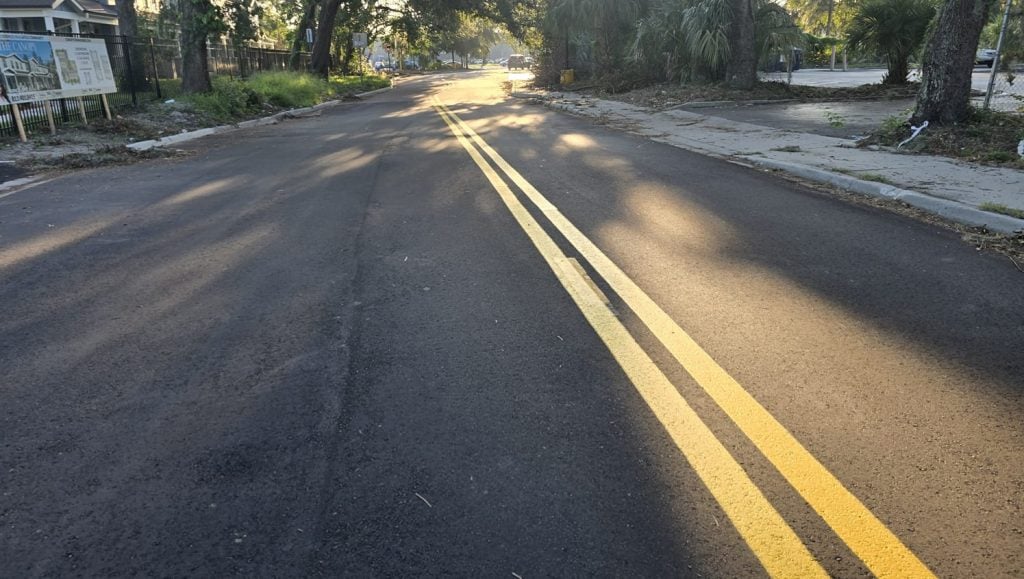 installed parking stops installed for apartments