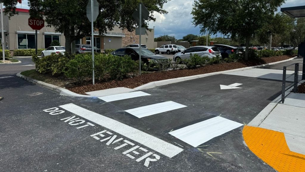 do not enter freshly painted on pavement