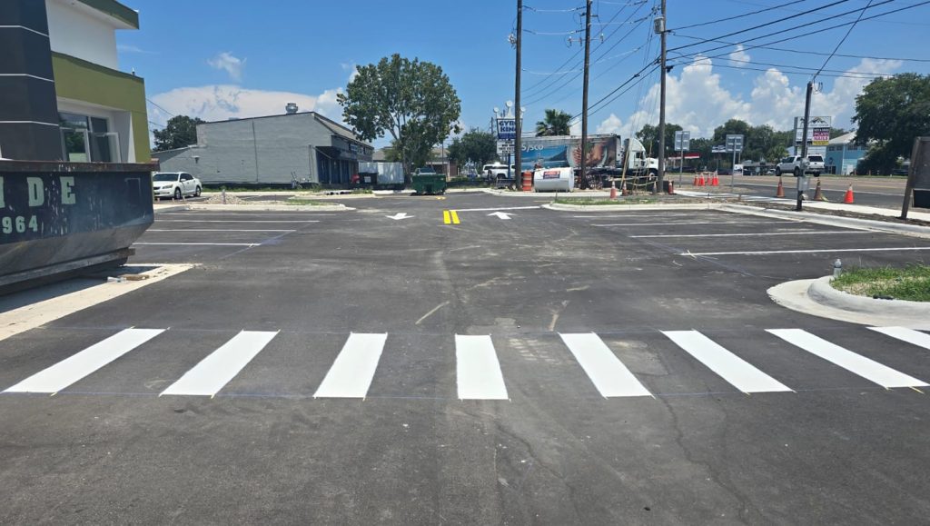 freshly painted parking spots for business