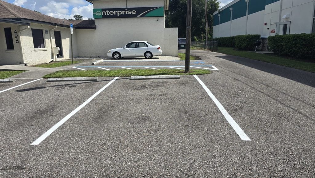 ada compliance parking spots for Enterprise parking lot