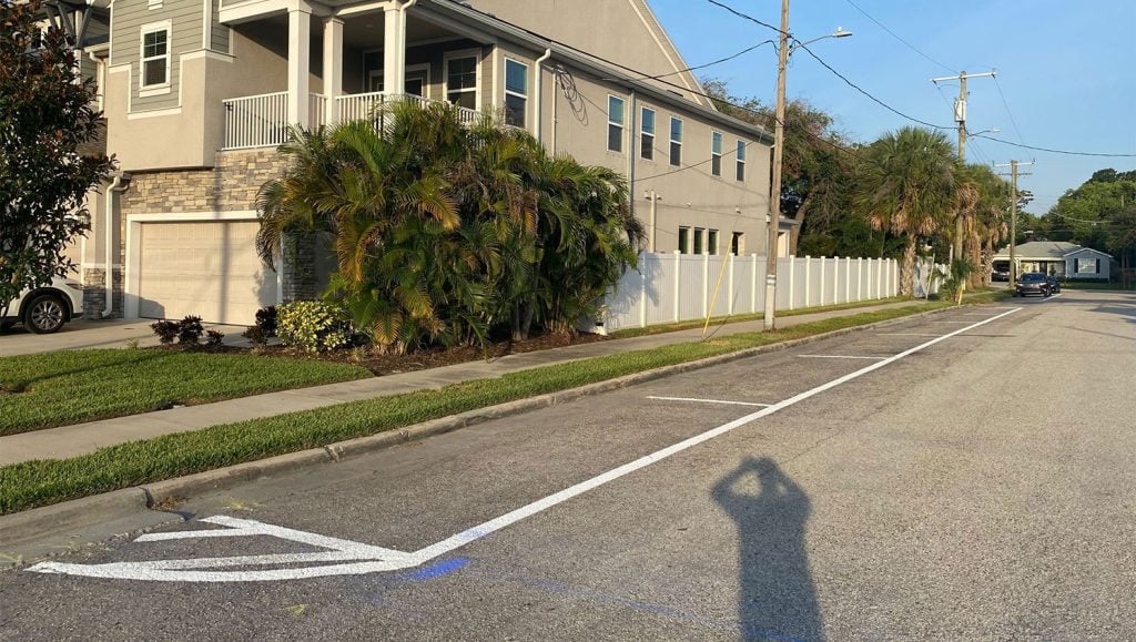 line markings in hyde park tampa
