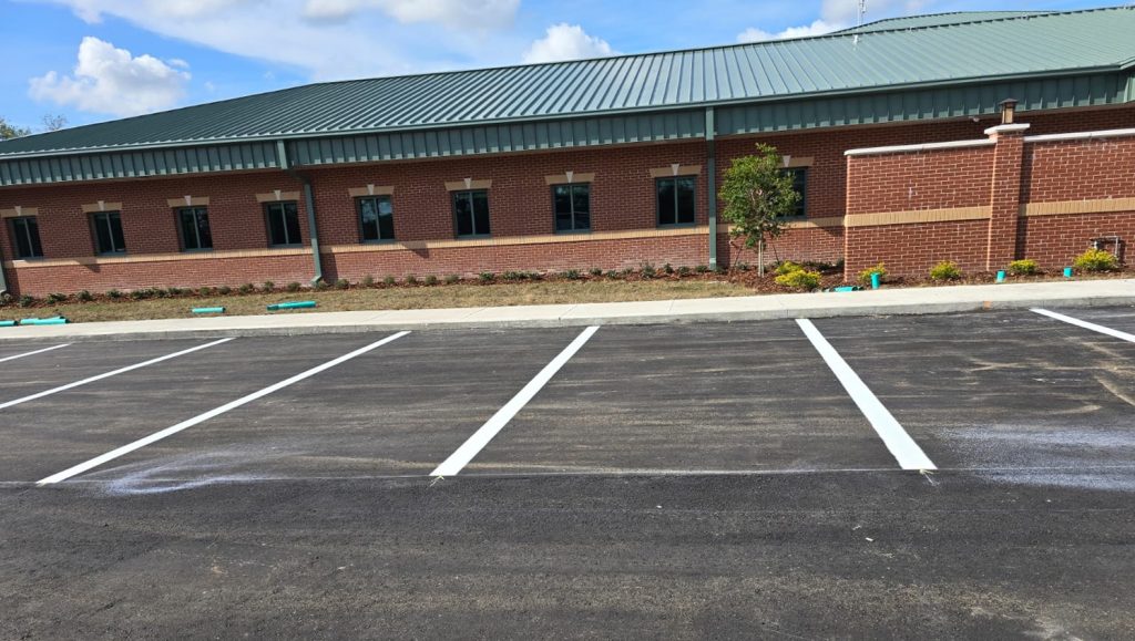 front view of ada compliance parking spots
