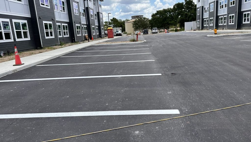 parking lot line markings for apartment complex