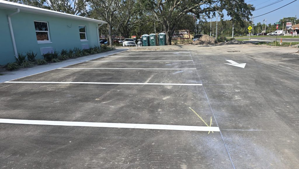 freshly painted parking spots for business in florida